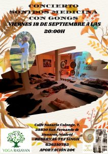 Lee más sobre el artículo Baño de Gong,s Viernes 18 de Septiembre a las 20:00